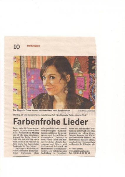 article du Saarbrücker-Zeitung
